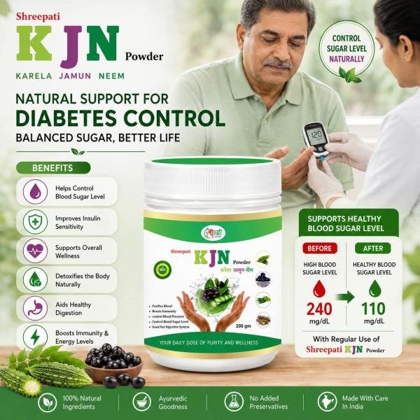KJN Herbal Powder – Natural Blood Sugar & Immunity Support (200g)