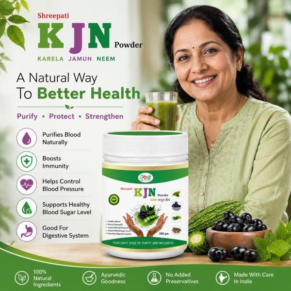 KJN Herbal Powder – Natural Blood Sugar & Immunity Support (200g)